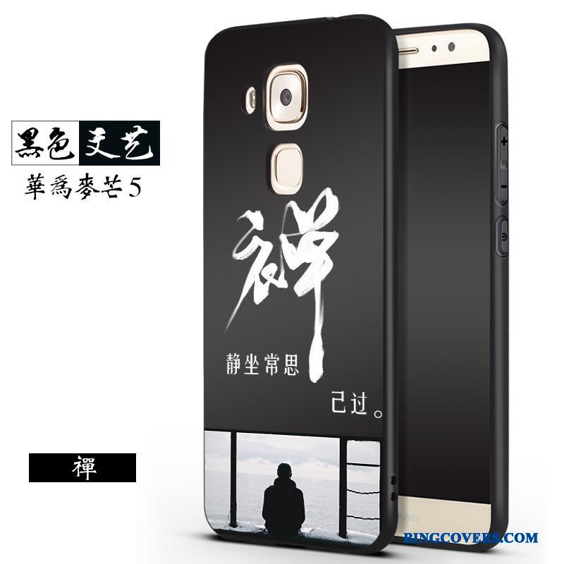 Huawei G9 Plus Cover Telefon Etui Anti-fald Blå Silikone Kreativ Blød