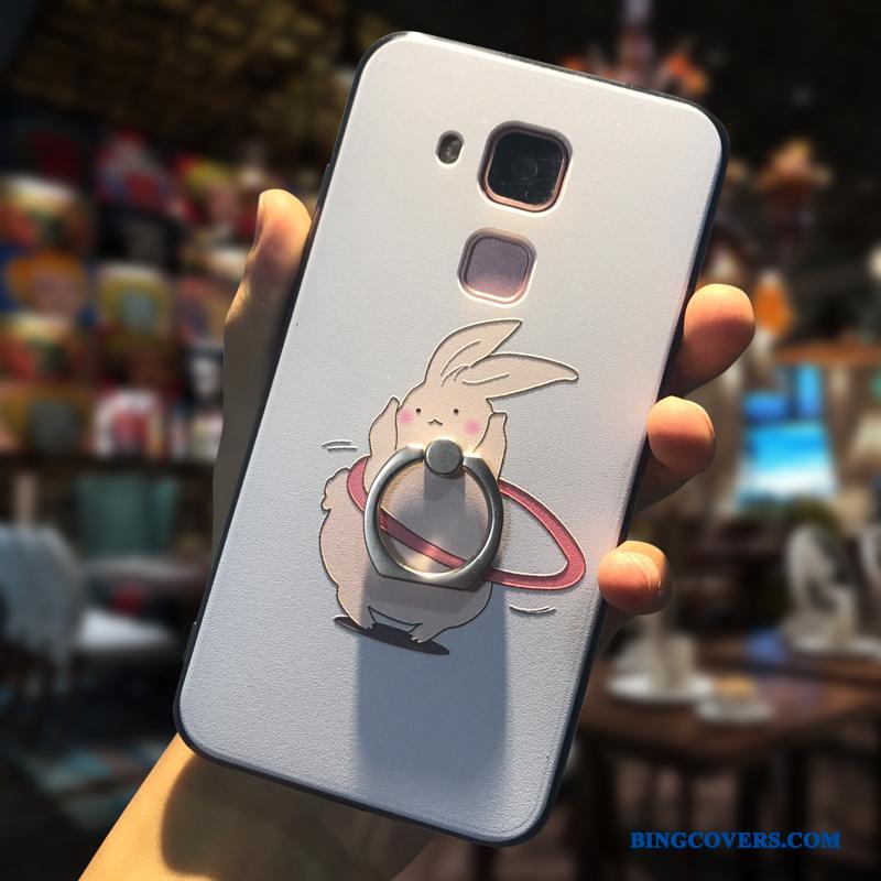 Huawei G9 Plus Etui Silikone Nubuck Mobiltelefon Alt Inklusive Blød Anti-fald Hvid