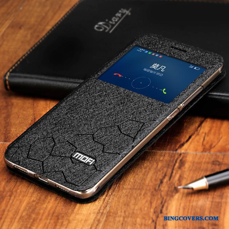 Huawei G9 Plus Folio Anti-fald Beskyttelse Silikone Cover Blå Telefon Etui
