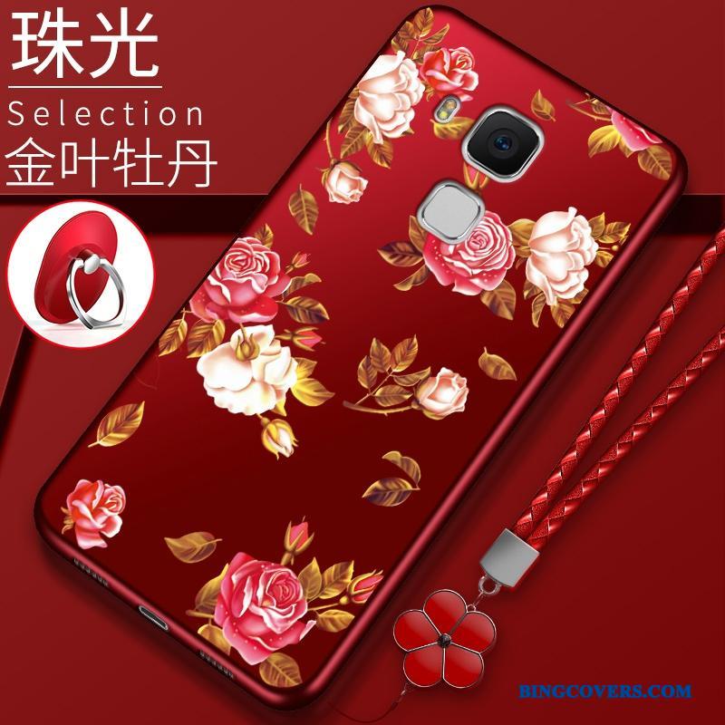 Huawei G9 Plus Rød Nubuck Telefon Etui Anti-fald Cover Ny Silikone