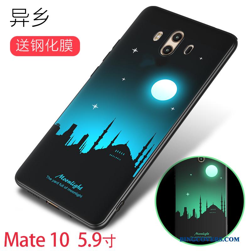 Huawei Mate 10 Anti-fald Telefon Etui Silikone Af Personlighed Kreativ Lilla Cover