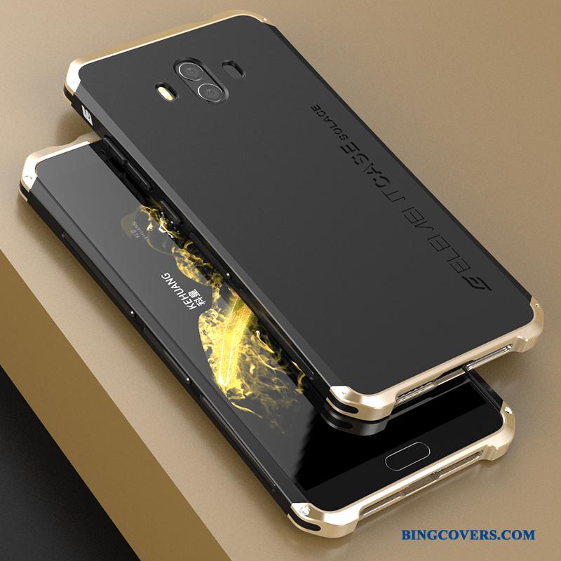 Huawei Mate 10 Etui Sølv Cover Nubuck Alt Inklusive Anti-fald Metal Af Personlighed