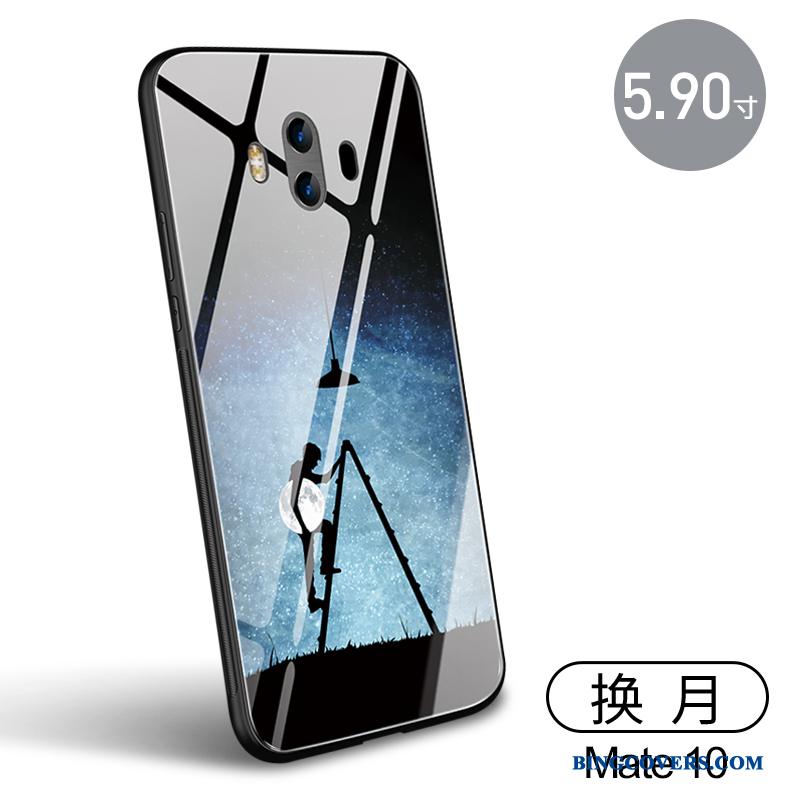 Huawei Mate 10 Etui Telefon Glas Beskyttelse Alt Inklusive Blød Anti-fald