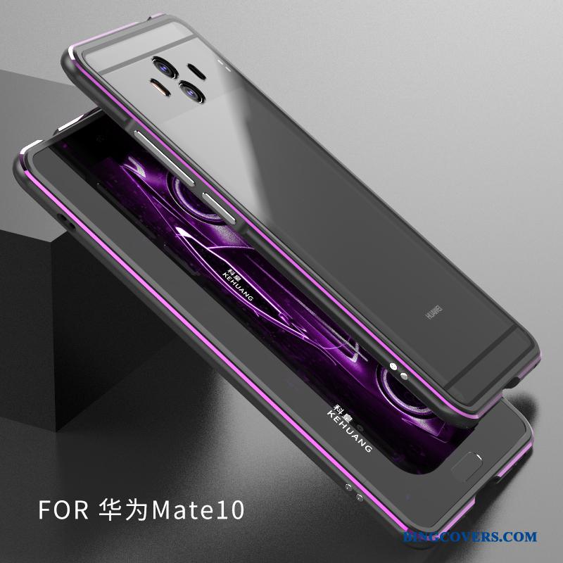 Huawei Mate 10 Gennemsigtig Ramme Metal Telefon Etui Beskyttelse Anti-fald Cover