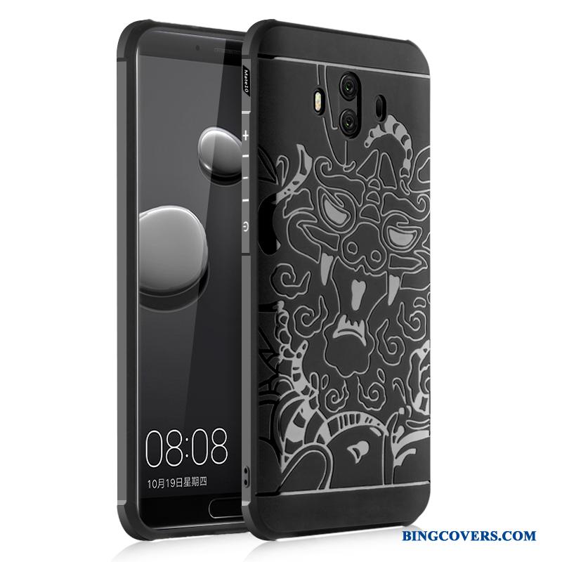 Huawei Mate 10 Grå Telefon Etui Blød Mode Af Personlighed Anti-fald Relief