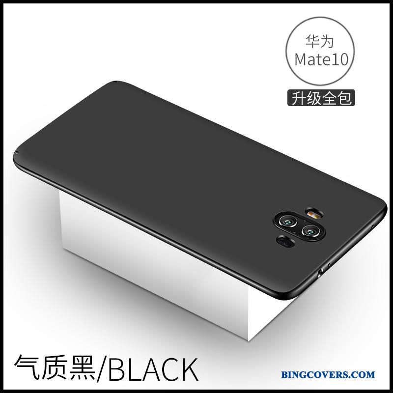 Huawei Mate 10 Guld Cover Anti-fald Nubuck Telefon Etui Silikone Beskyttelse