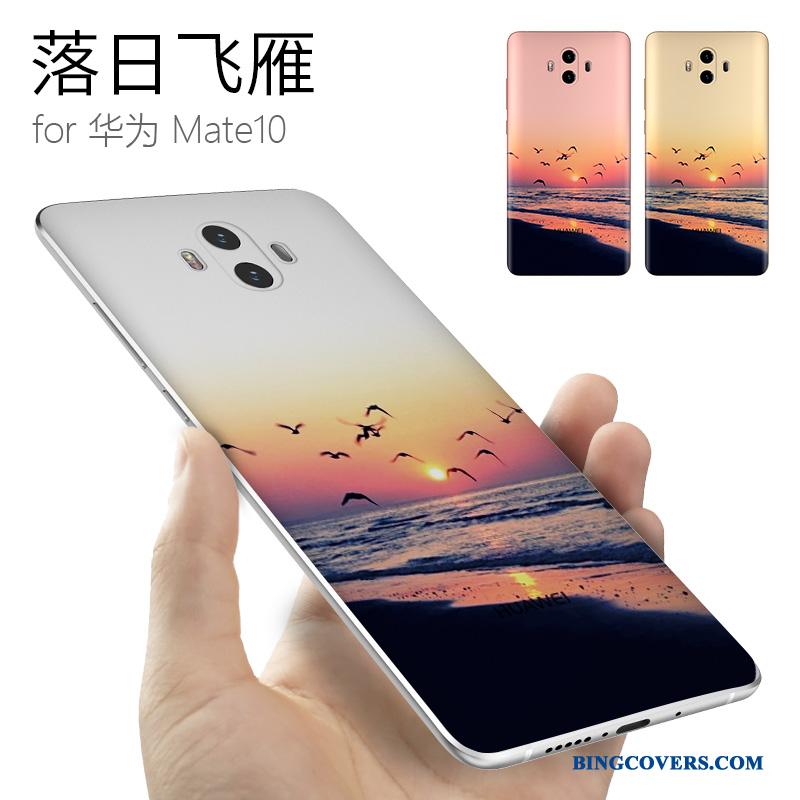 Huawei Mate 10 Kreativ Af Personlighed Lyseblå Anti-fald Telefon Etui Kinesisk Stil Cover