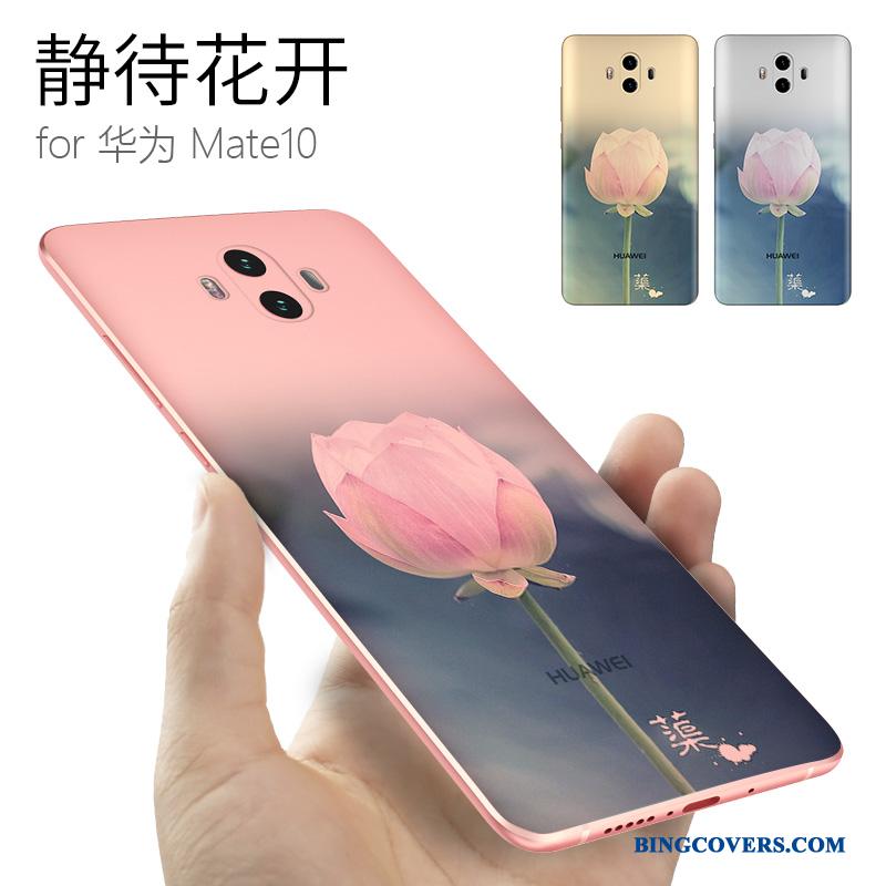 Huawei Mate 10 Kreativ Af Personlighed Lyseblå Anti-fald Telefon Etui Kinesisk Stil Cover