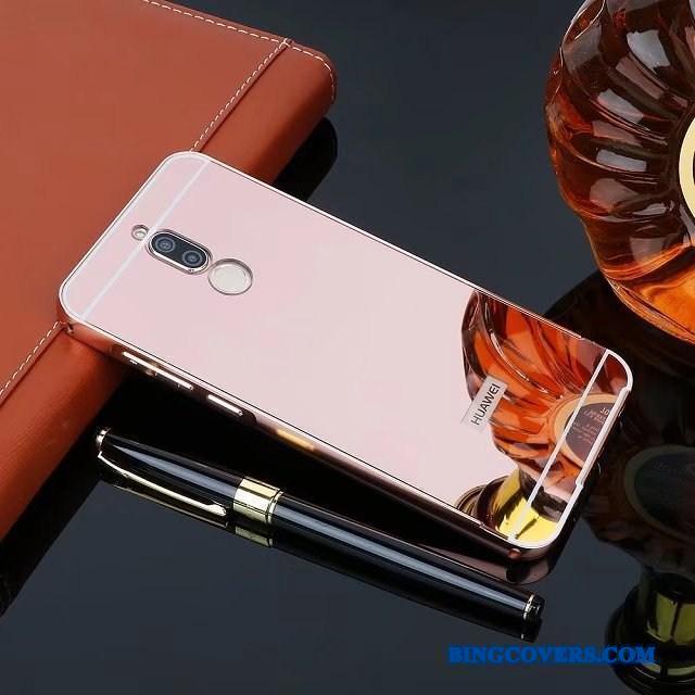 Huawei Mate 10 Lite Beskyttelse Spejl Sølv Bagdæksel Telefon Etui Metal Ramme