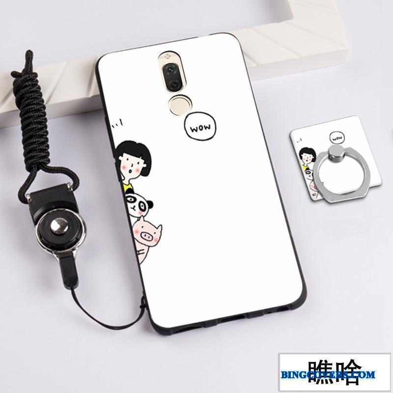 Huawei Mate 10 Lite Bøde Telefon Etui Silikone Nubuck Cover Lyserød Beskyttelse