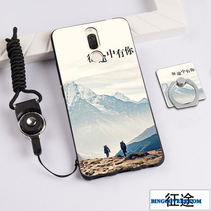 Huawei Mate 10 Lite Bøde Telefon Etui Silikone Nubuck Cover Lyserød Beskyttelse