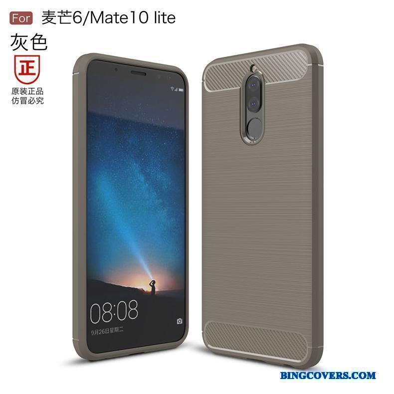 Huawei Mate 10 Lite Cover Silikone Blå Alt Inklusive Silke Telefon Etui Anti-fald