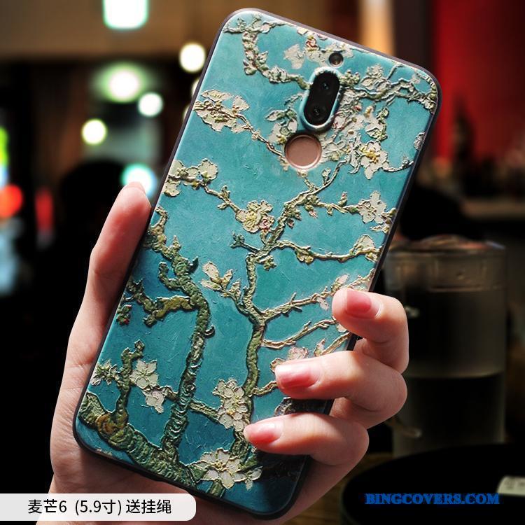 Huawei Mate 10 Lite Cover Telefon Etui Blå Trend Blød Alt Inklusive Af Personlighed