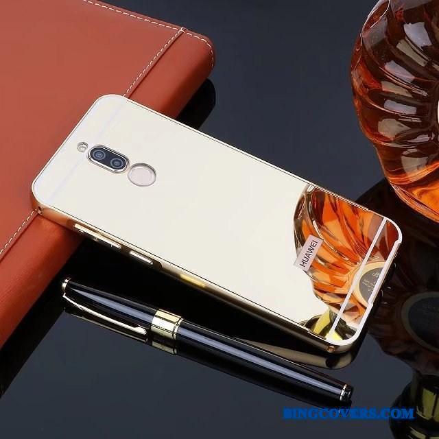 Huawei Mate 10 Lite Lyserød Spejl Ramme Metal Telefon Etui Bagdæksel Beskyttelse