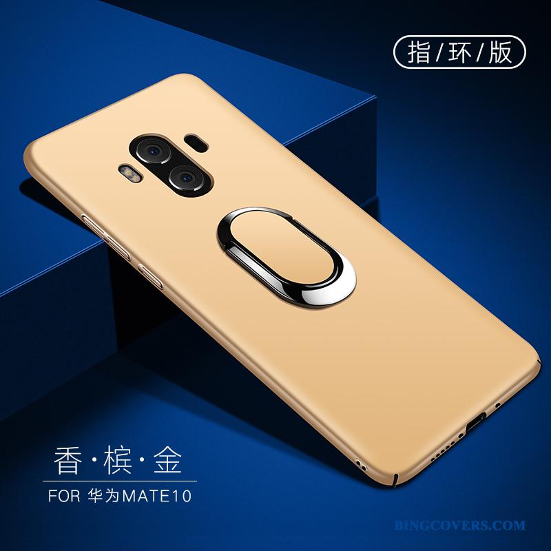 Huawei Mate 10 Nubuck Etui Telefon Lyserød Beskyttelse Alt Inklusive Ring