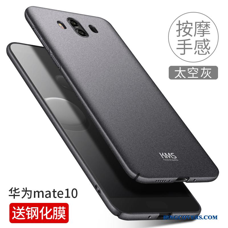 Huawei Mate 10 Nubuck Tynd Telefon Etui Skærmbeskyttelse Alt Inklusive Cover Blå