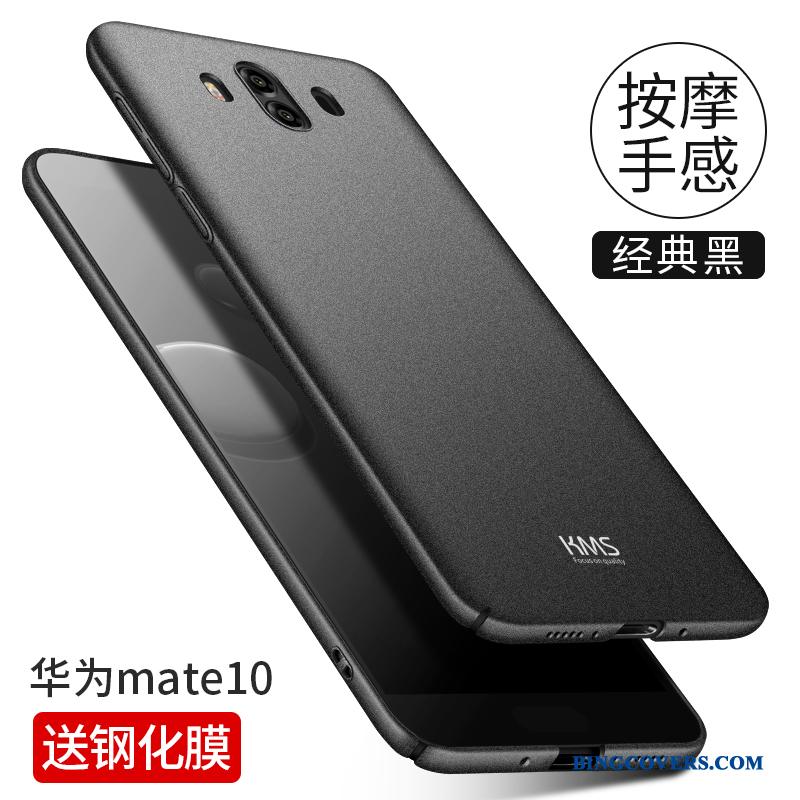 Huawei Mate 10 Nubuck Tynd Telefon Etui Skærmbeskyttelse Alt Inklusive Cover Blå