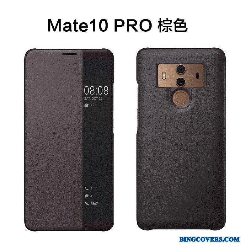 Huawei Mate 10 Pro Beskyttelse Telefon Etui Clamshell Cover Anti-fald Lædertaske