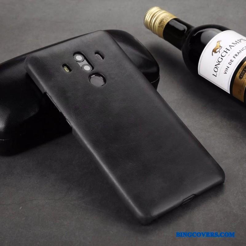 Huawei Mate 10 Pro Beskyttelse Ægte Læder Telefon Etui Cover Vintage Lædertaske Nubuck