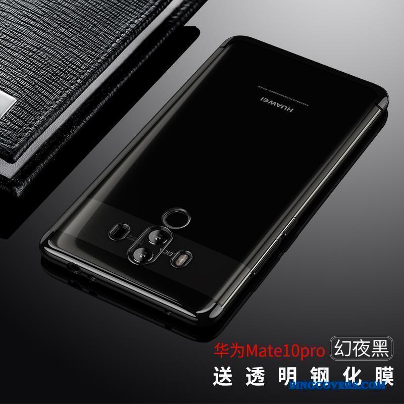 Huawei Mate 10 Pro Blå Silikone Anti-fald Etui Blød Cover Gennemsigtig