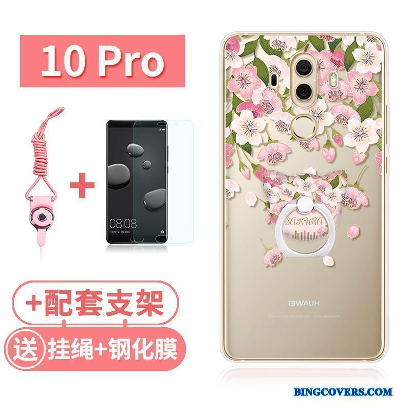 Huawei Mate 10 Pro Etui Blød Silikone Alt Inklusive Telefon Kanin Lyserød