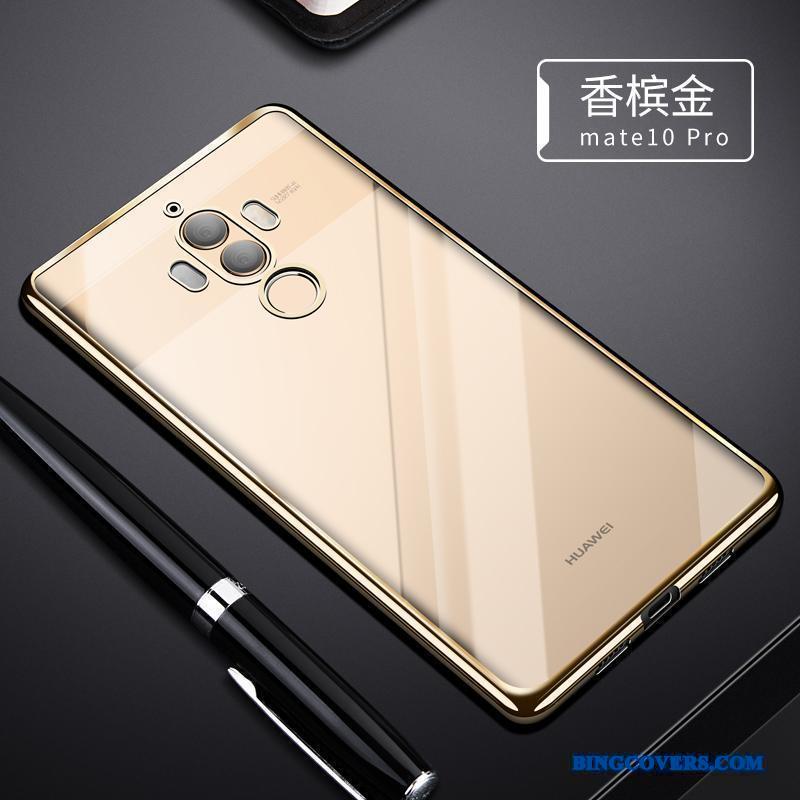 Huawei Mate 10 Pro Etui Gennemsigtig Silikone Blød Tynd Sort Beskyttelse Cover