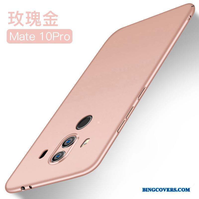 Huawei Mate 10 Pro Hård Cover Telefon Etui Anti-fald Nubuck Beskyttelse Guld