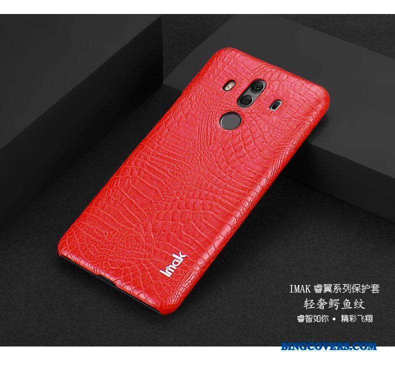 Huawei Mate 10 Pro Læder Mobiltelefon Sort Simple Etui Cover Beskyttelse