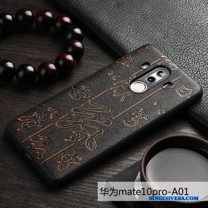 Huawei Mate 10 Pro Lædertaske Kvalitet Business Anti-fald Telefon Etui Kinesisk Stil Alt Inklusive