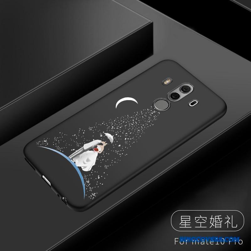 Huawei Mate 10 Pro Sort Hængende Ornamenter Telefon Etui Silikone