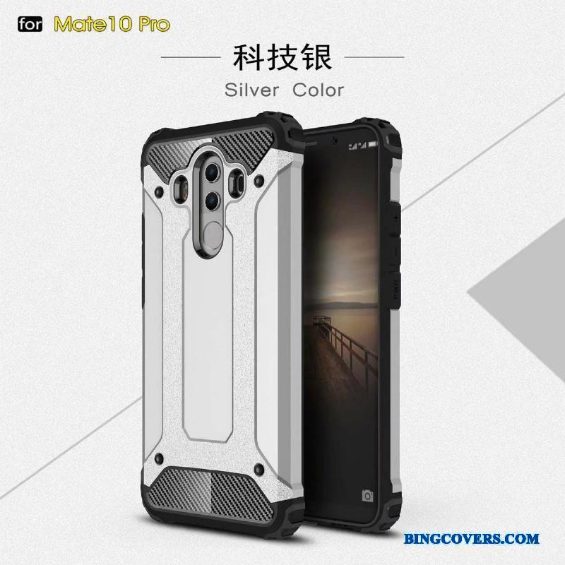 Huawei Mate 10 Pro Tre Forsvar Anti-fald Cover Metal Etui Gasbag Beskyttelse