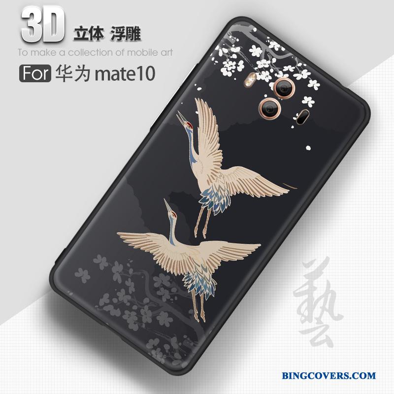 Huawei Mate 10 Telefon Etui Blød Relief Anti-fald Tynd Silikone Grå