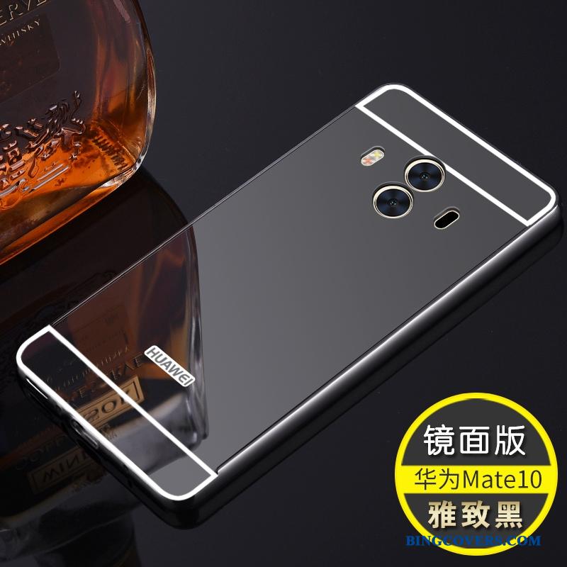 Huawei Mate 10 Telefon Etui Guld Trend Metal Spejl Ramme Beskyttelse