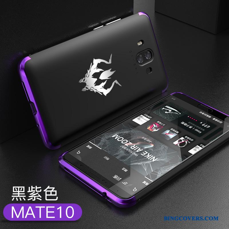 Huawei Mate 10 Telefon Etui Kreativ Metal Af Personlighed Anti-fald Lilla Hård