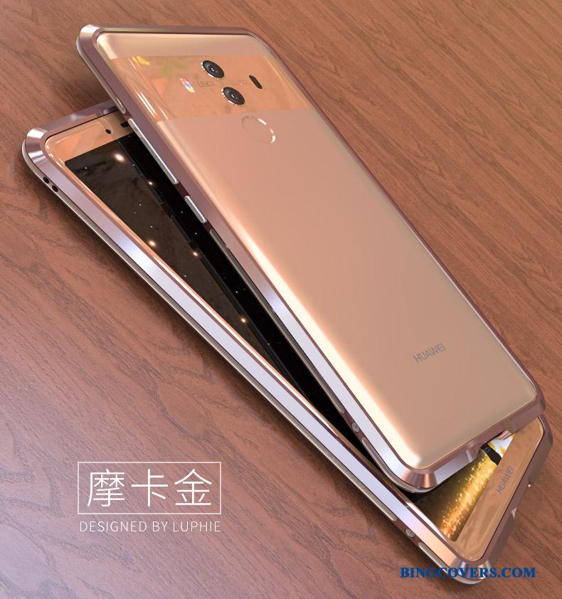 Huawei Mate 10 Tynd Ramme Etui Metal Guld Beskyttelse Telefon