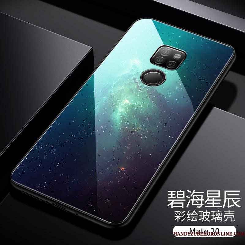 Huawei Mate 20 Alt Inklusive Etui Hærdet Glas Telefon Blå Af Personlighed Cover