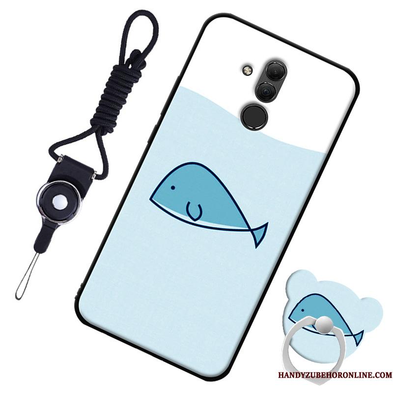Huawei Mate 20 Lite Beskyttelse Trend Cartoon Telefon Etui Simple Blå Cover