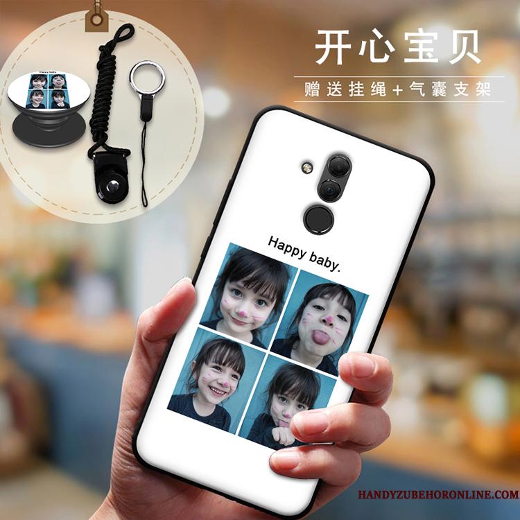 Huawei Mate 20 Lite Blød Hvid Telefon Etui Cover Anti-fald Hængende Ornamenter