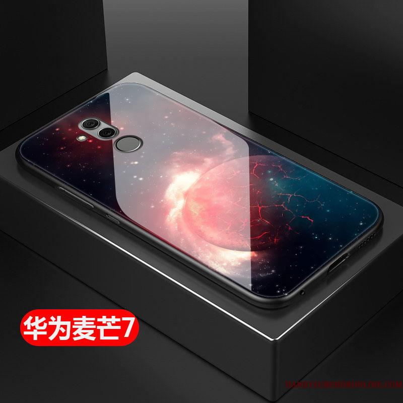 Huawei Mate 20 Lite Glas Stjerneklar Silikone Cover Etui Hård Af Personlighed