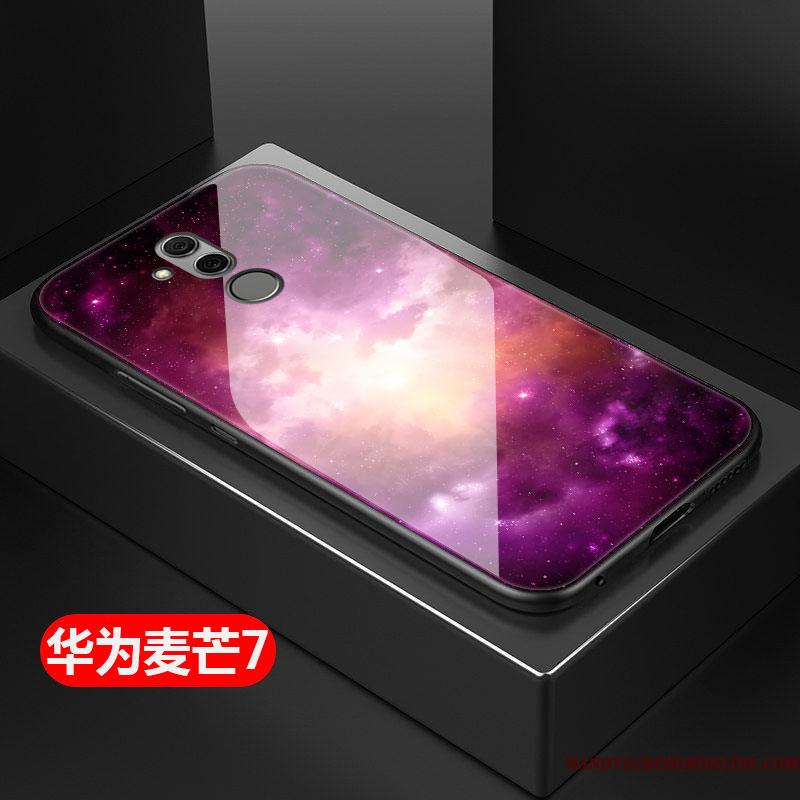 Huawei Mate 20 Lite Glas Stjerneklar Silikone Cover Etui Hård Af Personlighed