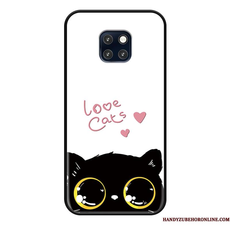 Huawei Mate 20 Rs Cover Sort Beskyttelse Elskeren Anti-fald Kat Telefon Etui