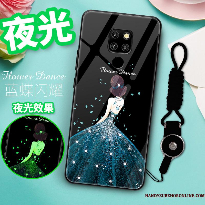 Huawei Mate 20 X Etui Ny Silikone Trendy Af Personlighed Hængende Ornamenter Net Red Glas