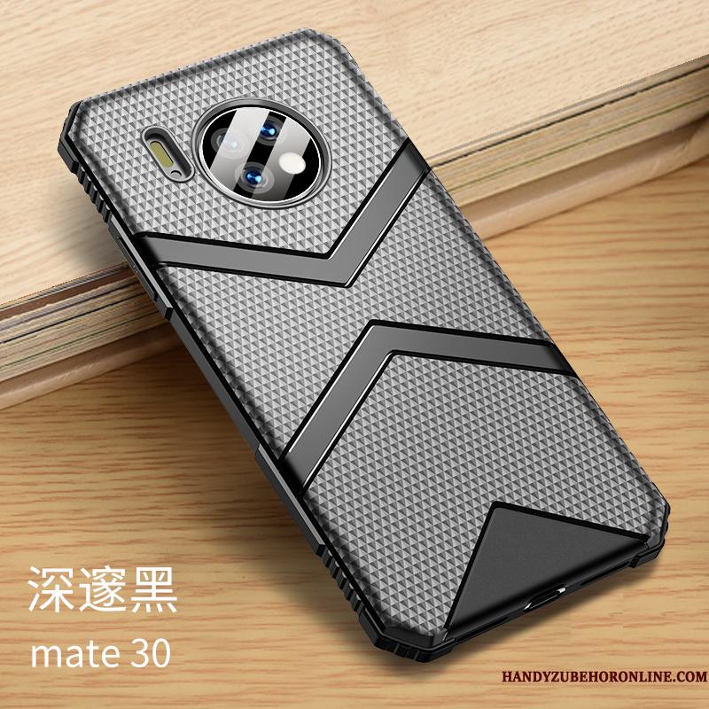 Huawei Mate 30 Blå Ny Silikone Anti-fald Telefon Etui Gasbag Høj