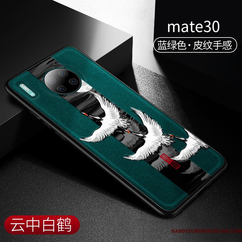 Huawei Mate 30 Etui Skærmbeskyttelse Vind Let Tynd Hærdning Anti-fald Tilbehør Kinesisk Stil
