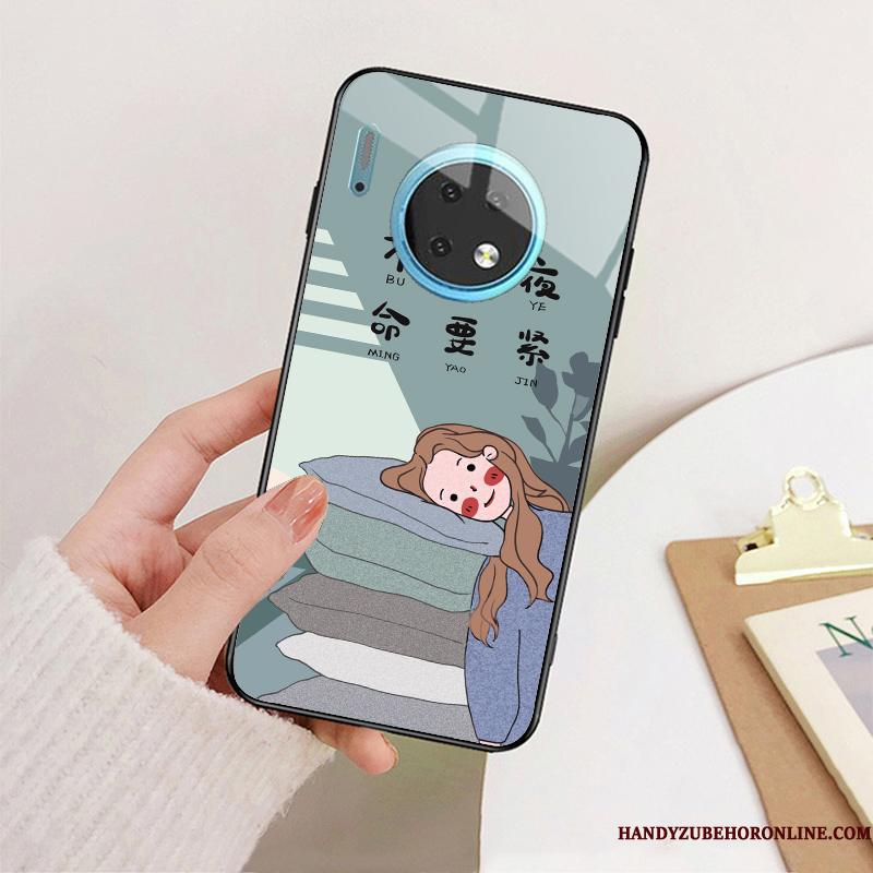 Huawei Mate 30 Etui Trendy Alt Inklusive Beskyttelse Silikone Cover Cartoon Glas