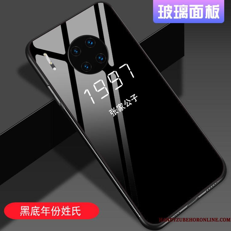Huawei Mate 30 Etui Trendy Net Red Sort Telefon Anti-fald Elskeren