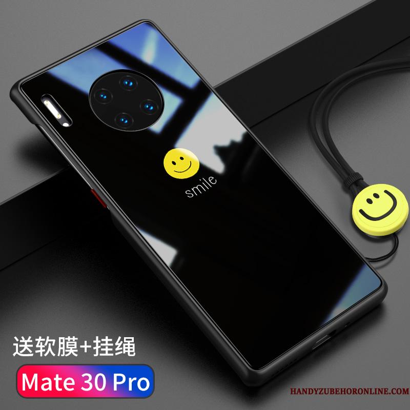 Huawei Mate 30 Hærdet Glas Hvid Tynd Alt Inklusive Ramme Telefon Etui Af Personlighed