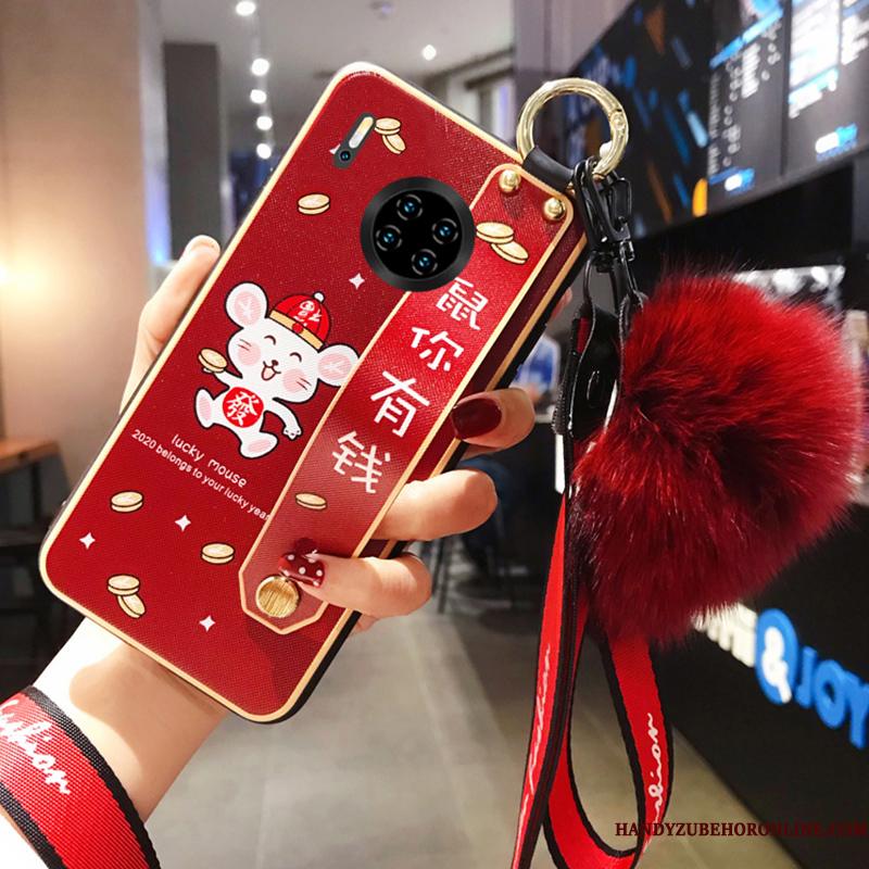 Huawei Mate 30 Kreativ Trendy Anti-fald Ny Rotte Telefon Etui Rød