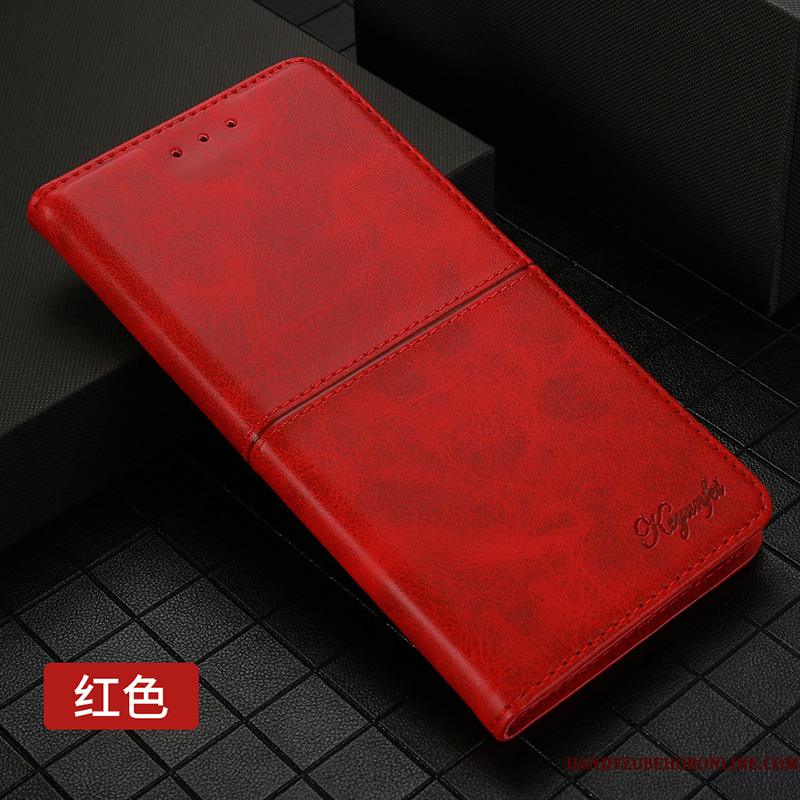 Huawei Mate 30 Pro Anti-fald Lædertaske Kort Clamshell Beskyttelse Rød Telefon Etui