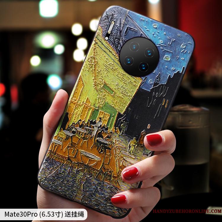 Huawei Mate 30 Pro Blød Telefon Etui Silikone Blå Anti-fald Trendy Alt Inklusive